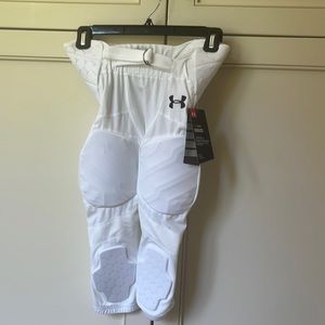 Under Armour Youth Integrated Football Pants - YS - White